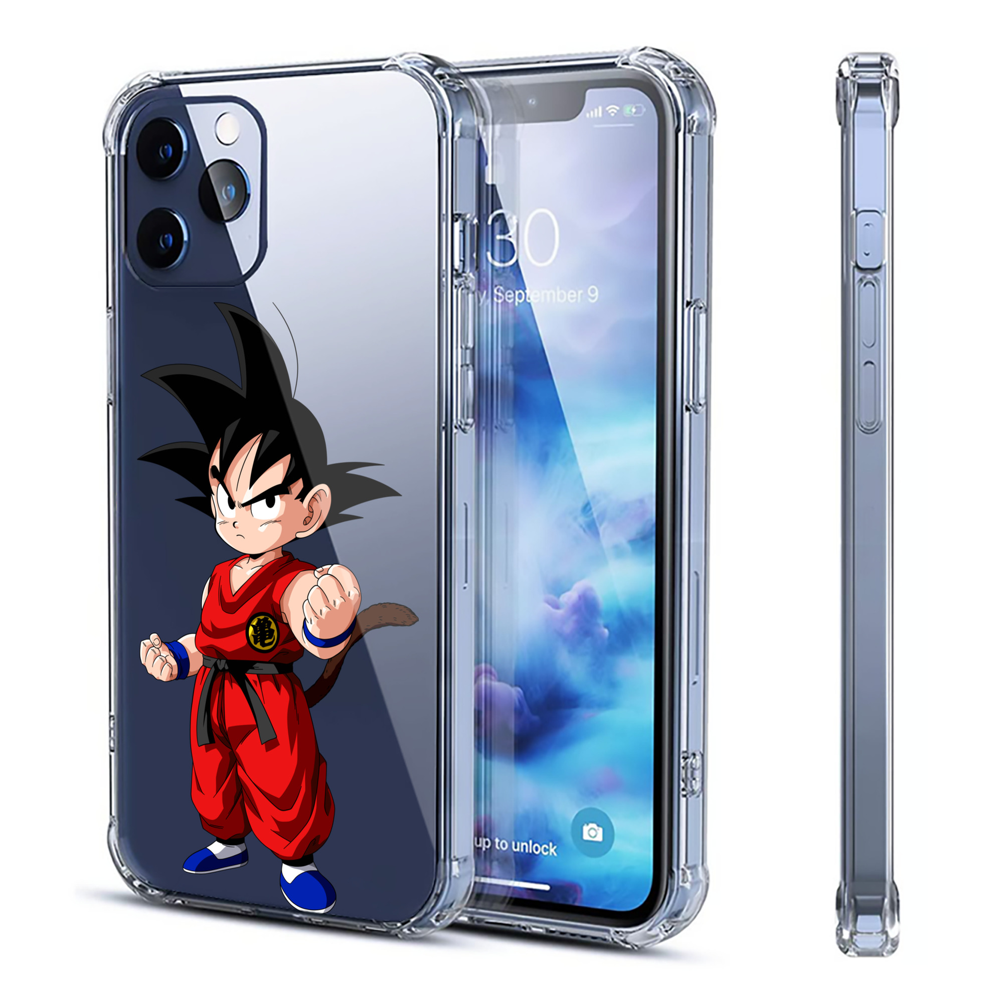 （画像用） ドラゴンボール 孫悟空（そん ごくう）Son Goku カカロット DRAGON BALL Kakarotto 【iPhone 12シリーズ対応】透明スマホケース（クリアソフトケース）